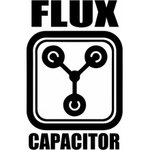 10.3X16CM FLUX CAPACITOR Originality Vinyl Decal Black/Silver Car Sticker Car-styling S8-0962 2024 - buy cheap