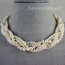 White Pearl Necklace,Wedding Bridesmaid Jewelry 18 Inches 5 Rows 3-8mm White Genuine Freshwater Pearl Necklace Free Shipping 2024 - buy cheap