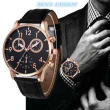 Мужские модные часы Ретро дизайн кожаный ремешок Аналоговый сплав кварцевые наручные часы Прямая поставка 2018JUL11 2022 - купить недорого
