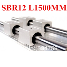 SBR12 linear guide set : 1pc SBR12  1500mm linear rail guide + 2pcs SBR12 linear bearing block cnc router 3d printer cnc diy kit 2024 - buy cheap