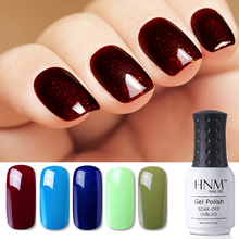 HNM 8ml Blue Red Pink Green Yellow Color Gel Nail Polish UV LED Lamp Semi Permanent Varnish Hybird Base Top Primer Manicure 2024 - buy cheap