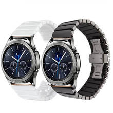 22 мм 20 мм керамический ремешок huawei gt 2 для Samsung Gear sport S2 Classic S3 Frontier galaxy watch 42 мм 46 мм ремешок huami amazfit bip 2024 - купить недорого