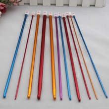 11Pcs/Set 2-8mm 27cm Multicolour Aluminum Afghan Crochet Hook Knit Needles Knitting tools 2024 - buy cheap