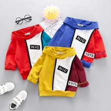 Baby Boys Girls Spring Autumn Clothing Sweater Long Sleeved Color Matching Hoodie Girls Kids Sweashirts Cartoon Cute Outfits 2024 - buy cheap