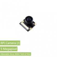 Камера Waveshare Raspberry Pi (J), объектив «рыбий глаз», более широкое поле зрения, датчик OV5647 5 МП, поддерживает RPi 2 B 3 Model B 2024 - купить недорого