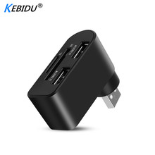 Kebidu multi usb 2,0 hub 4 puertos adaptador divisor interfaz de alimentación SD TF lector de tarjetas para MacBook Air accesorios de ordenador portátil 2024 - compra barato