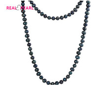 Collar de perlas de agua dulce para mujer, joya larga de Color negro, regalo para mujer, gran oferta 2024 - compra barato