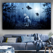 RELIABLI Lobos Animais Impressão Da Lona Cuadros Posters E Impressões Da Parede Da ARTE Pictures Para Living room Home Decor No Frame 2024 - compre barato