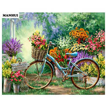 5D DIY Diamond Painting Bicycle Flowers Full Drill Embroidery Cross Stitch  Rhinestone Decor Needlework Garden Mosaic AS099 2024 - buy cheap