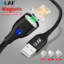 Магнитный usb-кабель OLAF для iPhone XS Type C, Магнитный зарядный кабель Micro USB для зарядки и передачи данных, кабели на мобильный телефон Android 2024 - купить недорого