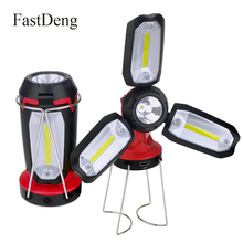 Multifunction Rechargeable COB Work light LED Flashlight Camping Portable Lantern 6 Modes Deformable Fancy Lighting USB Cable 2024 - buy cheap