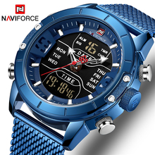NAVIFORCE Mens Watches Top Brand Luxury Analog Quartz Watch Men Full Steel LED Digital Military Sport Watches Relogio Masculino 2024 - buy cheap