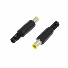 100 Pcs 6mm X 4mm tablet DC Power supply Male Plug jack Adapter Connector Yellow Head Plastic Handle 2024 - buy cheap