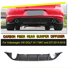 Fibra de carbono/frp autoracing amortecedor traseiro difusor spoiler para volkswagen vw golf 7 vii mk7 gti e padrão 2014 - 2017 2024 - compre barato