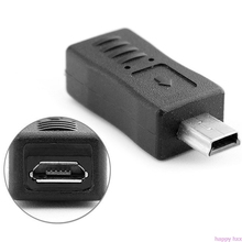 Micro USB Женский к мини-usb Мужской адаптер зарядное устройство адаптер конвертер Черный 2024 - купить недорого