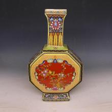 Jingdezhen-jarrón de esmalte de gran barriga, jarrones de flores y patrón de aves, porcelana antigua Ming y Qing 2024 - compra barato