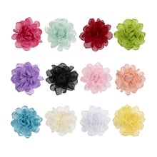 New 2.8" 5pcs/lot Burning Chiffon Fabric Flowers for Girl Headband Hair Clips Diy Women Baby Headwear Hair Accessories 2024 - buy cheap