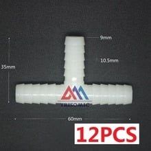 12 pieces 9mm T tpye equant Connector Equal Tube Joiner Material PE Plastic Fitting Fish Tank Airline Aquarium 2024 - buy cheap