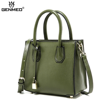 New Arrival Genuine Leather Handbags Women Cow Leather Shoulder Bags Famous Brand Ladies Leather Tote Bag Female Messenger Bag 2024 - buy cheap