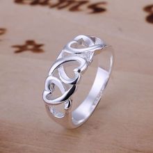 JZR090 Wholesale Retro Elements Elegant Gorgeous Design Silver Color Crystal Women Lady Wedding Jewelry Cute Seatangle Ring 2024 - buy cheap
