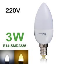 220V 240V E14 3W LED Candle Bulb Light SMD2835 Lampada LED Chandelier LED Lamp High Quality Warm/Cold White 2024 - buy cheap