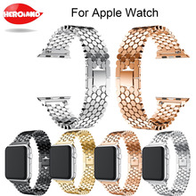 Спортивный ремешок для часов из нержавеющей стали для apple watch 42мм 38 мм, ремешок для наручных часов, черный, розовое золото, металлический браслет, ремешок для часов 3/2/1 2024 - купить недорого