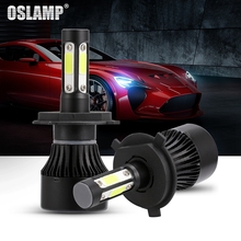 Oslamp 4 Side X7 H4 H7 9005 9006 H11 Car Led Headlight Bulbs 100W 10000LM COB Chips Auto Led Bulb Led Lamp 12V 24V LED Headlight 2024 - buy cheap