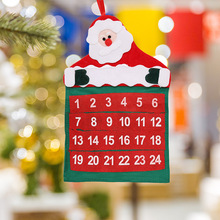 Feliz Natal Xmas Decorações Calendário Contagem Regressiva Calendário Do Advento de Papai Noel Ornamento de Suspensão Banner Decorações Pingente 2024 - compre barato