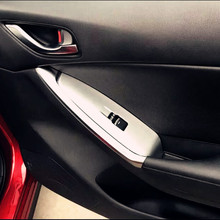 Bbincar 4 шт хромированная Автомобильная Внутренняя дверь подлокотник окна Управление Кнопка swirches накладка Матовый для Mazda CX-5 CX5 2012 2013 2014 2024 - купить недорого