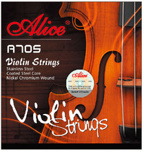 10 conjuntos de cordas para violino alice a705, enroladas em níquel com cromo de aço inoxidável de 3/4, 4 ou 4 cordas 2024 - compre barato