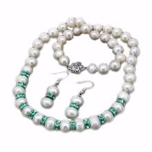 7 Colors Real Natural Freshwater Pearl Beads Chokers Necklaces Earrings For Women Chain Pearls 9-10mm Jewelry set 18inch B3105 2024 - buy cheap