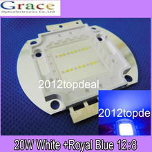 20W Cool White 10000K+Royal Blue 445nm-455nm 12:8 High Power LED Light Bulb DIY 2024 - buy cheap