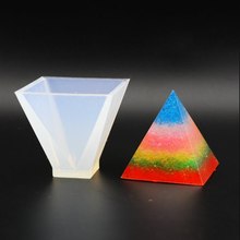 Romantic Pyramid Silicone Mould DIY Resin Decorative Mold Craft Jewelry Making Mold White 2024 - buy cheap