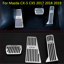 Pedales de freno de combustible para coche Mazda, pedales antideslizantes, cubierta de almohadillas de Pedal de freno de acelerador, Estilismo, para Mazda Cx-5, Cx5, 2017, 2018, 2019 2024 - compra barato