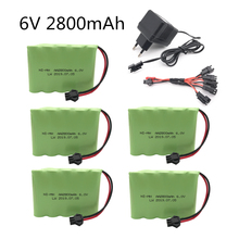6V 2800mah NIMH NI-MH Battery Pack With Charger For RC Toy Car Boat GUN TANK Truck Trains RC Toy Model 6V Ni-MH Battery AA 2024 - buy cheap