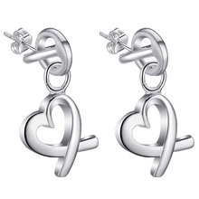 Amor corazón delicado de gran calidad envío gratis pendientes de plata para las mujeres de moda joyería pendientes/AXGBREQM IOJBMEFM 2024 - compra barato