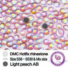 Light Peach AB DMC Hotfix Rhinestone SS6-SS30 Glass Transfer Stone 2024 - buy cheap