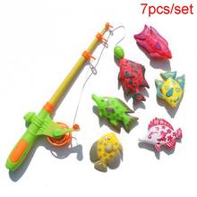 Детские 7 шт./компл. магнитные игрушки для рыбалки для родителей и детей, интерактивные игрушки, игры для детей, 3D Рыба, Детские Игрушки для ванны, игрушки для улицы # TY00981A1 2024 - купить недорого