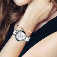 Sunkta, relógios de quartzo e diamante prateado, novo relógio de cerâmica de aço inoxidável à prova d'água para mulheres, vestido, pulseira, relógio feminino 2024 - compre barato