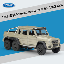 WELLY 1:43 High Simulation Classical Model Toy Benz AMG 6X6 Metal Truck Car Alloy Classical Pull Back Diecast Collection Gifts 2024 - buy cheap