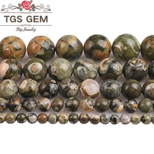 Natural Polar Jades Stone Green Old KAMBABA Stone Beads Round Loose Beads For Bracelet Necklace Jewelry Making 4 6 8 10 12mm 2024 - buy cheap