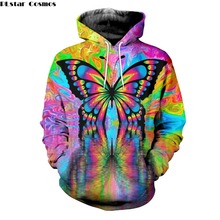 PLstar Cosmos Fashion Men Flashbacks hoodies colorful psychedelic butterfly 3D Print Hoodie Unisex streetwear hoody Sweatshirt 2024 - buy cheap