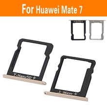 Genuine Sim Card Tray & Micro SD Nano Card For Huawei Ascend Mate 7 MT7-TL10 Sim Card Slot Tray Reader Adapter Accessory Parts 2024 - buy cheap