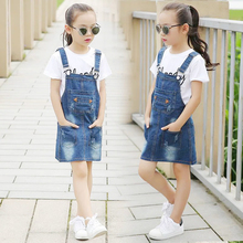 Teens Big Girls Jumpsuit 2020 New Summer Denim Overall Cowboy Breastplate Girls Dungarees Children Clothes 10 12 Years 2024 - buy cheap