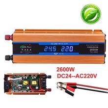 Professional 2600W Car Inverter Power Suppl Converter DC 24V to AC 220V Automobiles Voltage inversor Car USB Charger 2024 - buy cheap