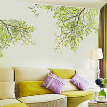 Pegatinas de pared de PVC 3D para decoración del hogar, adhesivos de pared de rama verde, árbol, Mural de arte, grande, 55x150Cm/22x59 pulgadas, envío gratis 2024 - compra barato
