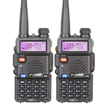 Baofeng-walkie-talkie portátil, 2 peças, rádio uhf e vhf, 5w, comunicador para interfone, bidirecional 2024 - compre barato