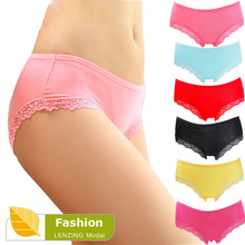 5Pcs/Lot 100% Quality Women's Underwear Bamboo Fiber Women Panties Sexy Lace Ladies lingerie Briefs 2024 - buy cheap
