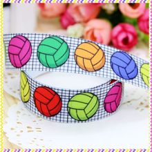 7/8'' Free shipping volleyball printed grosgrain ribbon headwear hair bow diy party decoration wholesale OEM 22mm B517 2024 - buy cheap