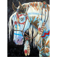 Pintura de diamantes 5D DIY para decoración del hogar, mosaico de caballos, bordado de diamantes de punto de cruz de animales, taladro cuadrado/redondo completo l469 2024 - compra barato